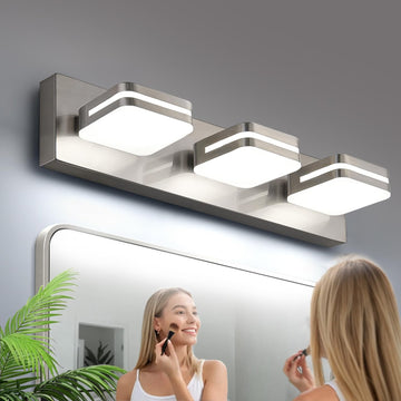 360° Rotate LED Bathroom Vanity Light Fixtures, Acrylic Vanity Lights, Modern Wall Lighting Fixtures Over Mirror