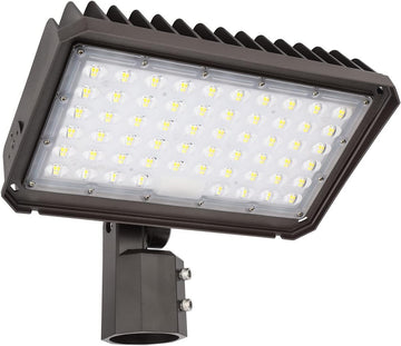 200W LED Flood Light, Dusk-to-Dawn Photocell, Slip Fitter Mount | 200W-150W-100W Adjustable, Super Bright 26000LM
