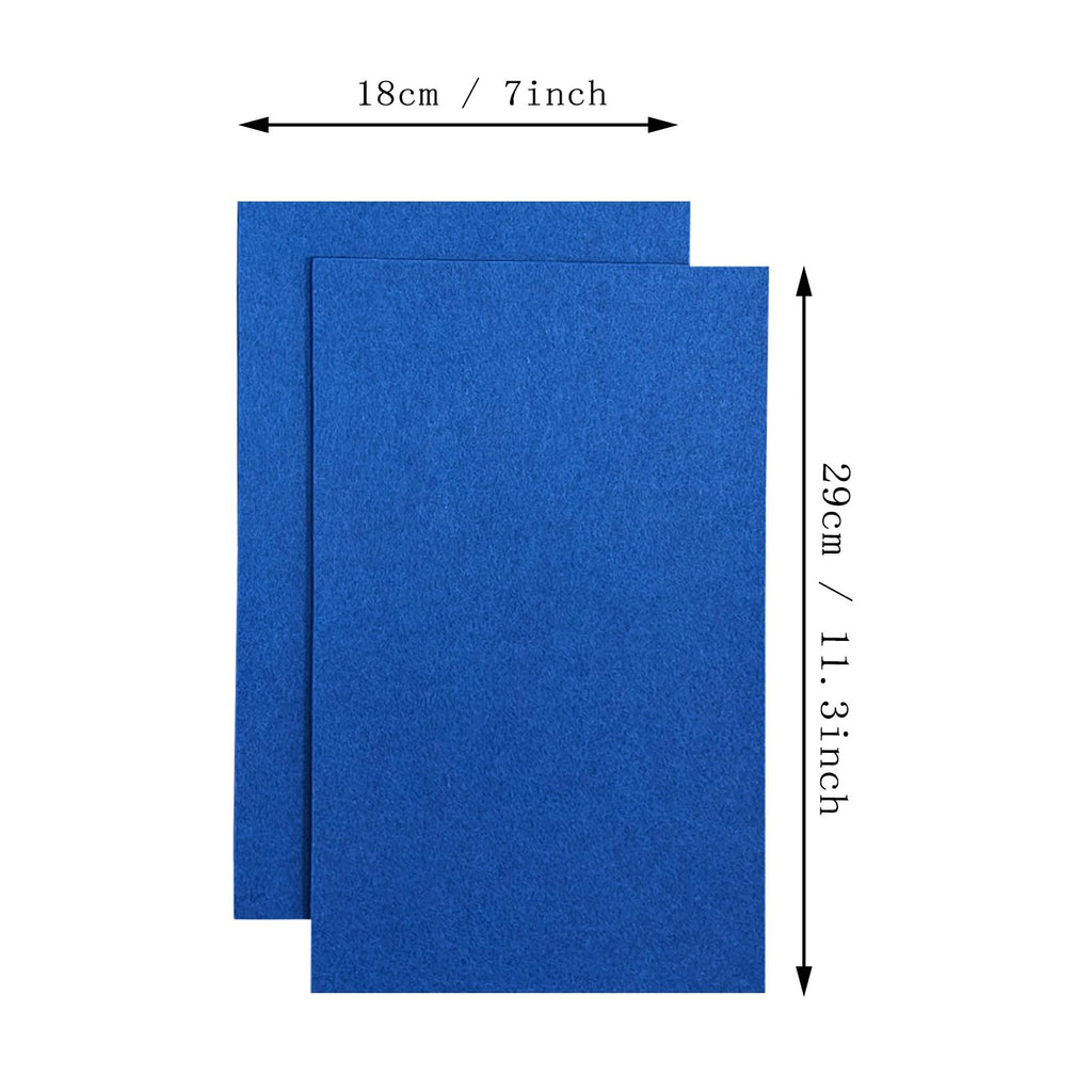 Stiff Felt Sheets 2mm Thick Felt Fabric for Crafts Blue 7"x11.3"