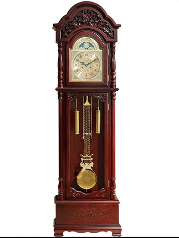 Grandfather Clock, Solid Wood Classical Vertical Clock, Vertical Clock, Chinese Style Floor Clock, European Style Living Room Pendulum...