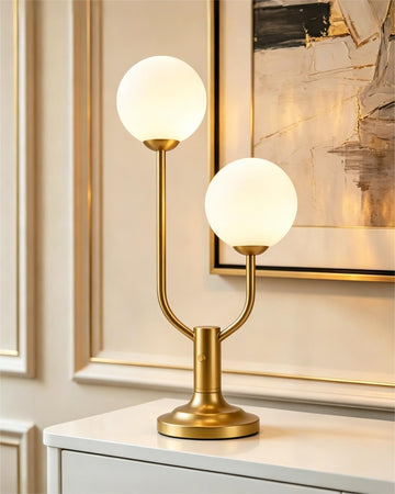 Globe Gold Table Lamp Gift Dimmable G9 Bulbs Included