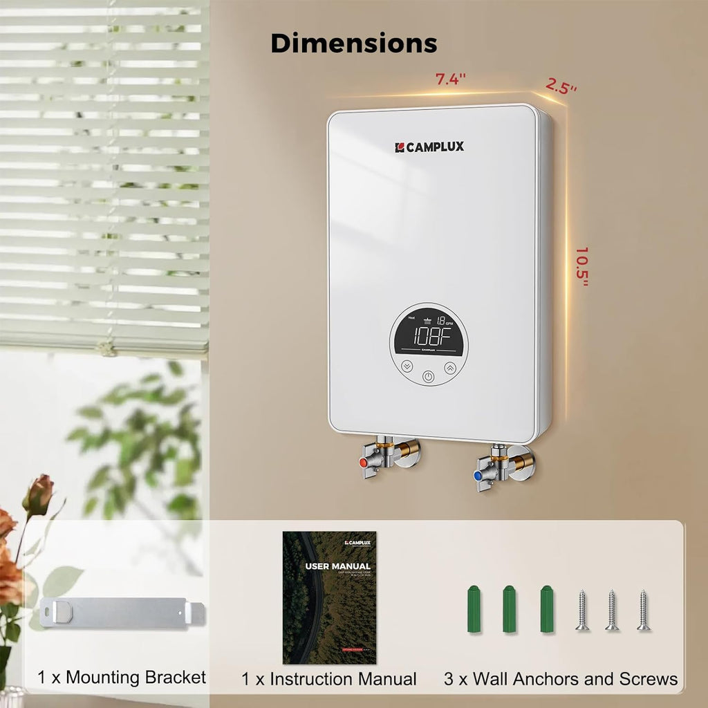 Tankless Water Heater Electric 120V, 4500W Point of Use Instant Hot Water Heater