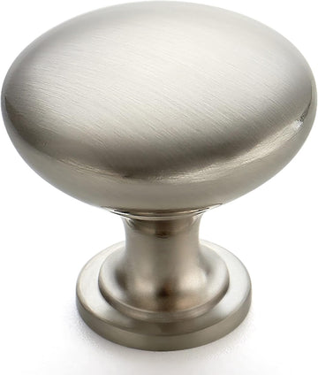 30 Pack Brushed Nickel Round Zinc Cabinet Knobs Cabinets