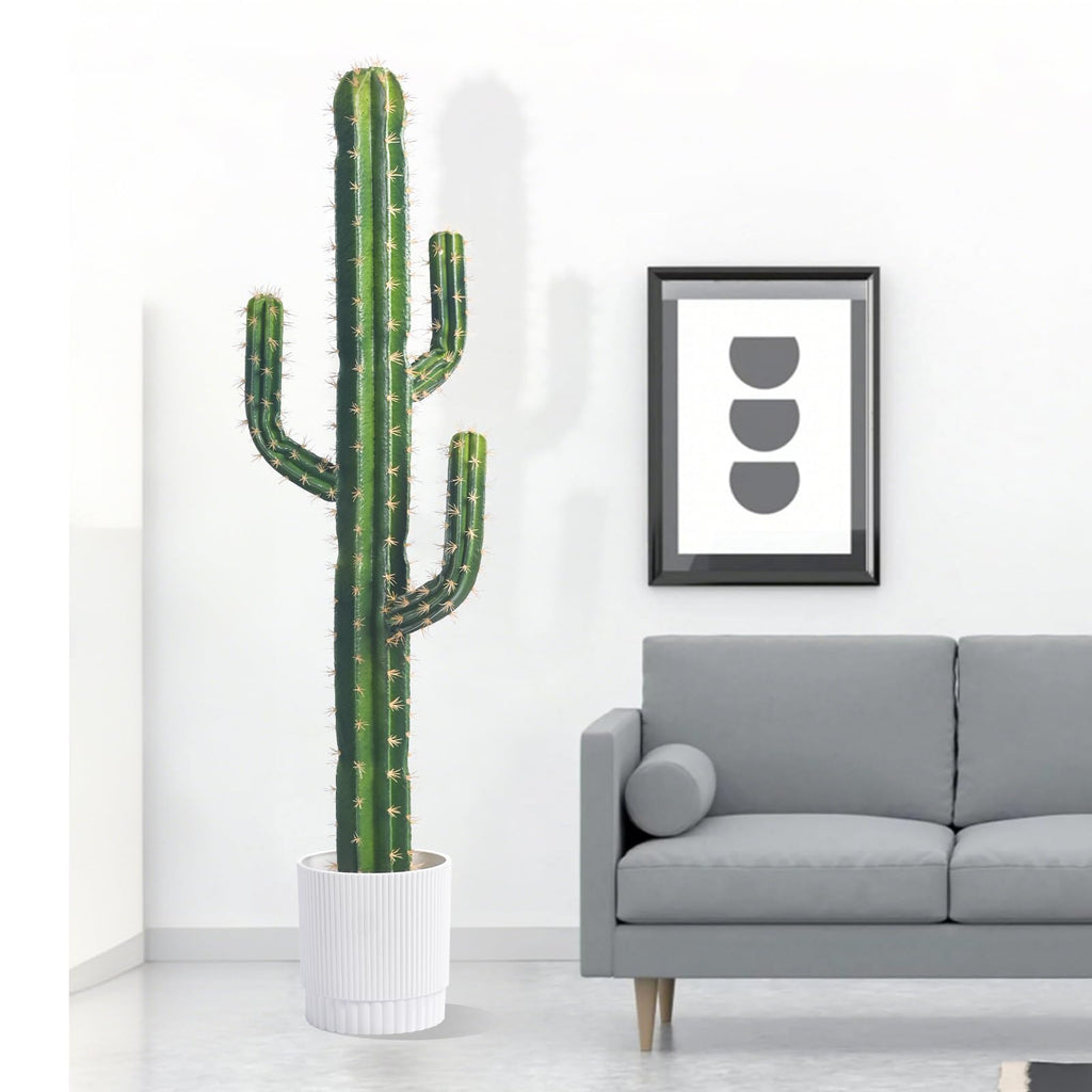 Artificial Cactus Tree 4FT - Realistic Artificial Cactus Plant Indoor & Outdoor, Large Faux Cactus Plant, Durable and