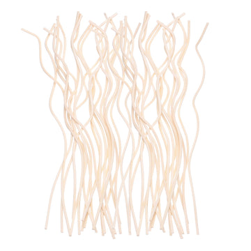 60Pcs Wavy Rattan Reed Diffuser Sticks, 28cm/11 Natural Wooden Rattan Fragrance Diffuser Refill Sticks Replacement