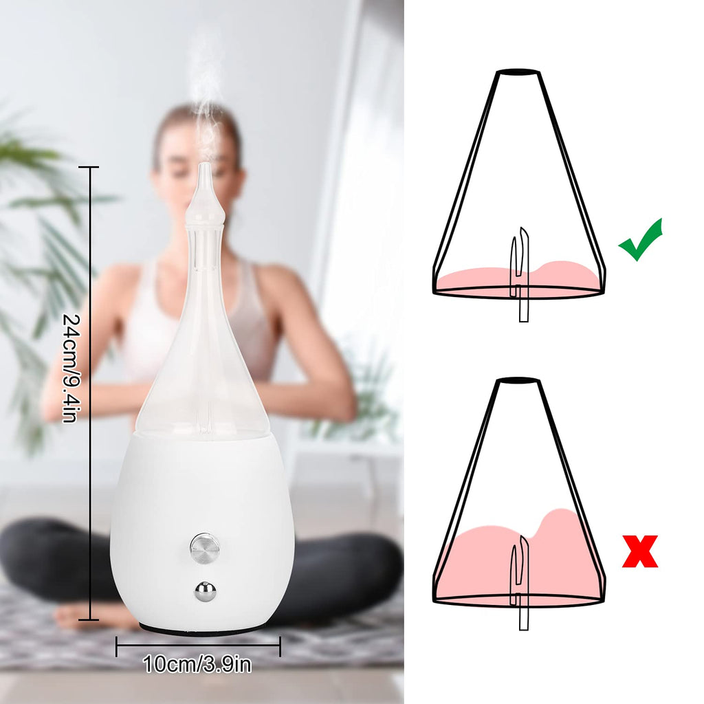 Essential Oil Diffuser Humidifiers, Quiet Diffuser, Small Aromatherapy Diffuser, 7 Colors Light Adjustable with Wood