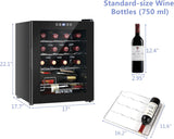 16 Bottle Wine Fridge, Freestanding Compressor Cooler Refrigerator