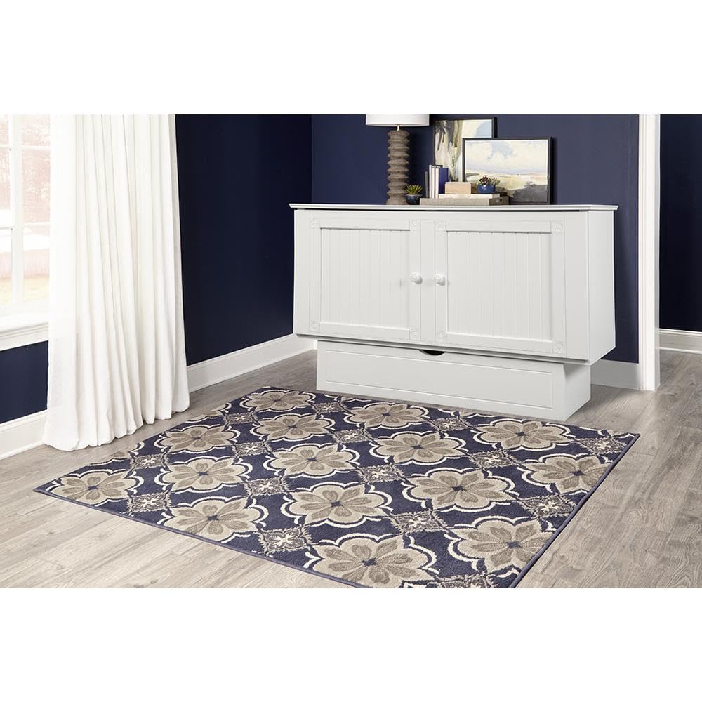 Queen Murphy Bed in Cottage White