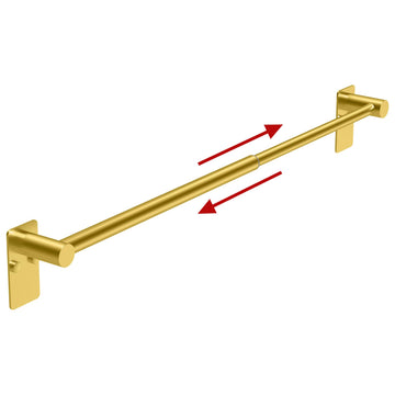 Towel Bar, Adhesive or Drill Wall Mount, Brushed Gold, 1 Pack