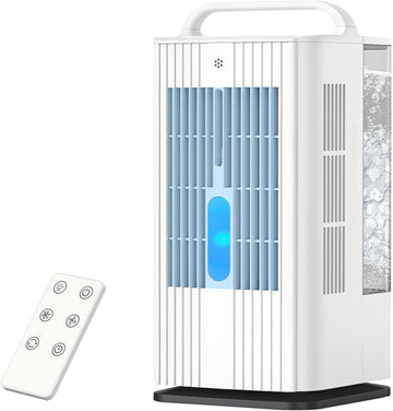 4-in-1 Portable Air Conditioners: 1700ml Tank Mini Air Conditioner with 120° Oscillating 16.5ft Remote