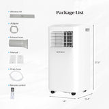 WiFi Enabled Smart 10000 BTU Portable Air Conditioner with Heat, 4-in-1 Cooler, Heater, Dehumidifier & Fan