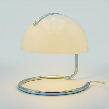Chrome Bauhaus Light | Retro Mushroom Table Lamp for Room Aesthetic Modern Lighting | Mid Century Mo