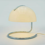 Chrome Bauhaus Light | Retro Mushroom Table Lamp for Room Aesthetic Modern Lighting | Mid Century Mo