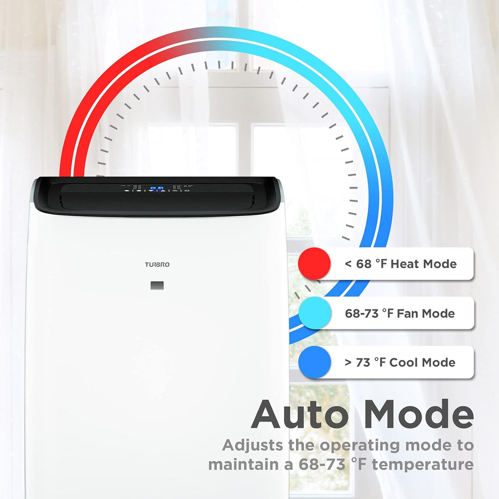 14,000 BTU Portable Air Conditioner & Heater, 4-in-1 AC Unit with Dehumidifier, Fan, UV