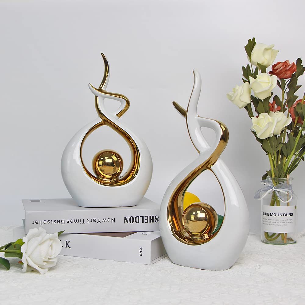 Decor Modern Abstract Art Ceramic Statue Table Decor (Large)