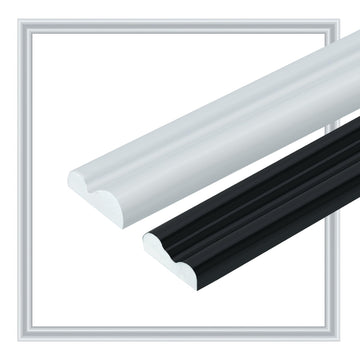 0.79 in Peel and Stick Chair Rail Molding Flexible PVC Wall Trim