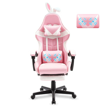 Gaming Computer Chair with Footrest, Adjustable Video Game Chairs for Adults, Heavy Duty Office Chair with Headrest