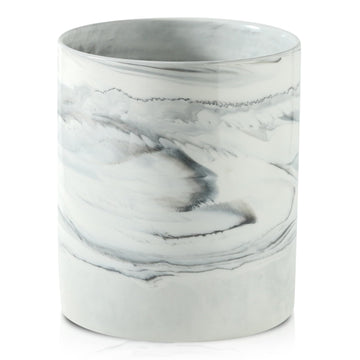 7.2 inch Large Utensil Holder Counter, Golden Marble Utensil Crock Spatula Holder for Countertop Cooking Tools