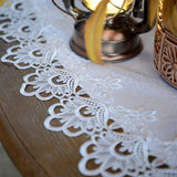 Round Tablecloth Lace Rustic Macrame Embroidered Table Cloths for Harvest Dresser Decor Farmhouse Ki