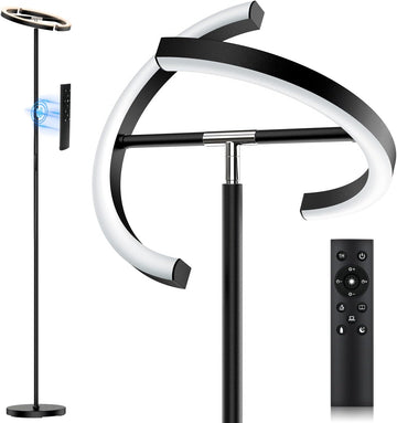 LED Floor Lamp - Rotatable Standing Lamp with Touch & Remote Control, 3000-6000K, 22W Modern Floor R