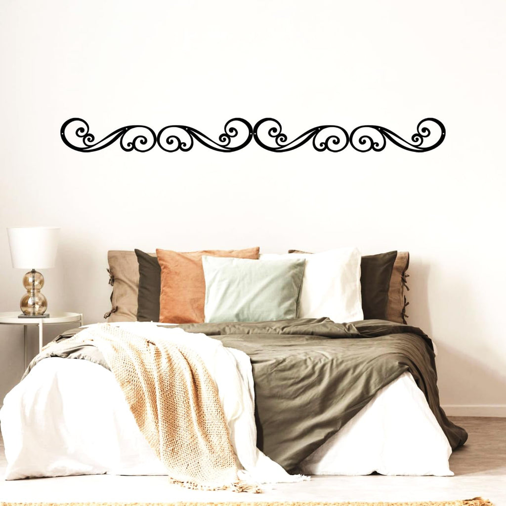 Metal Scroll Wall Art Decor Flat Rustic Iron Wall Scroll Decorations