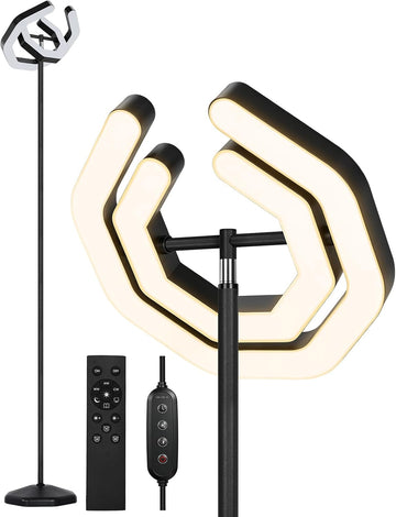 Bright Floor Lamp, 3000LM 30W LED Torchiere Floor Lamp with Remote and Touch Control, Stepless Dimma