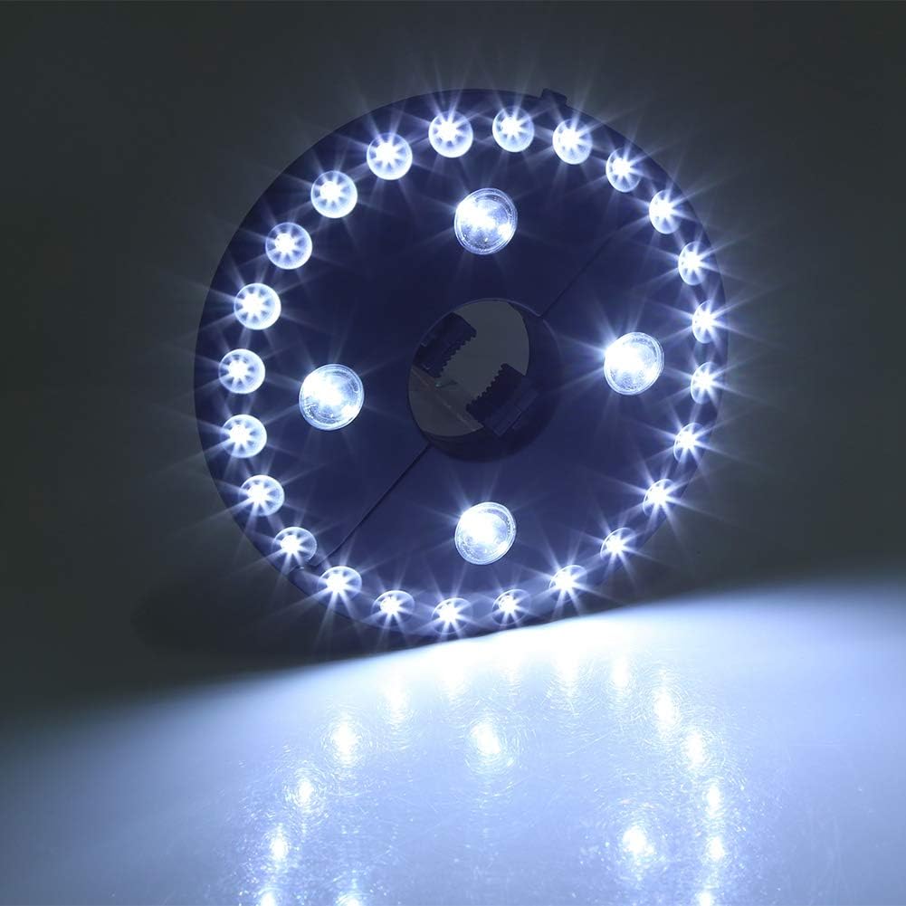 Outdoor Umbrella Pole 28 LED Light with Three Lighting Modes Design Night Lamp (Black)