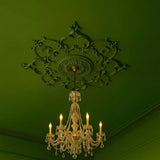 38.6'' Large PU Ceiling Medallion Combination Decorative 2.36'' ID French Style Chandelier Base Ceiling Medallion for