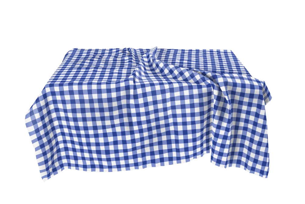 5 Yards Checker Fabric 60" Wide Gingham Buffalo Check Tablecloth Fabric Decoration Royal Blue/White