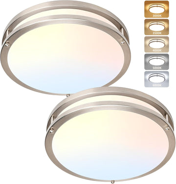 Flush Mount Ceiling Light - 2 Pack 36W 3000K/3500K/4000K/5000K/6000K Dimmable Led Ceiling Light Fixture Hallway