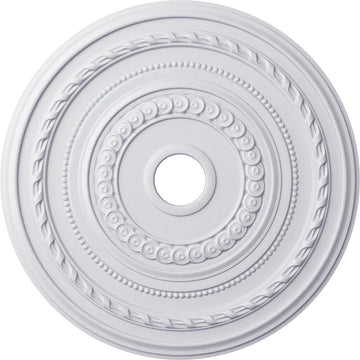 Cole Ceiling Medallion, 25 3/8"OD x 3 3/8"ID x 1 3/8"P (Fits Canopies up to 9 1/8"), Factory Primed