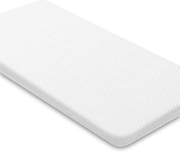Baby Bassinet Mattress, 47 x 23.6 Dual Sided Gel Memory Foam Mattress with Waterproof, Removable Ice Silk