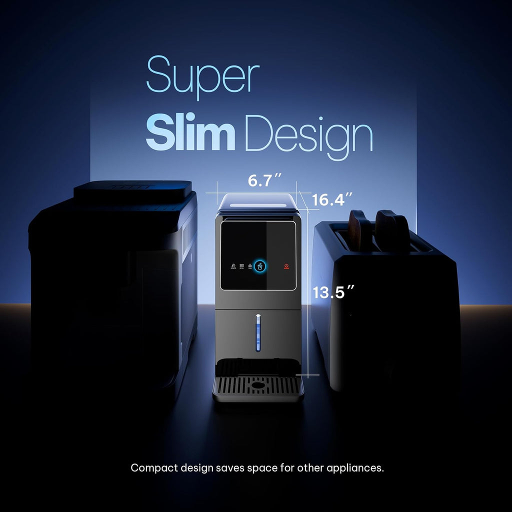 Nugget Ice Maker Countertop, Auto Drop Ice, Self Cleaning Ice Machine, 40 lbs/24H Soft Chewable Ice, Self Dispensing