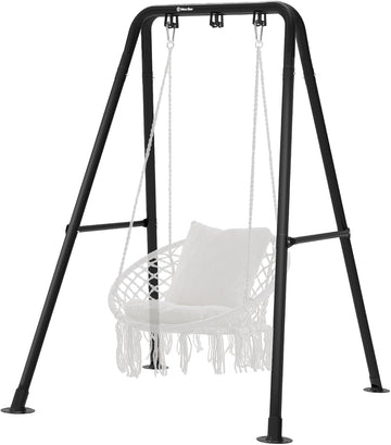 Hammock Chair Stand Heavy-Duty 300LBS Swing Stand | A-Frame, Powder-Coated Steel, Hammock Stand for Outdoor Indoor
