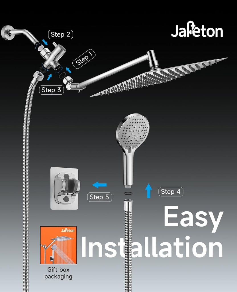 10 inch Rain Shower Head with Handheld Spray Stainless Steel