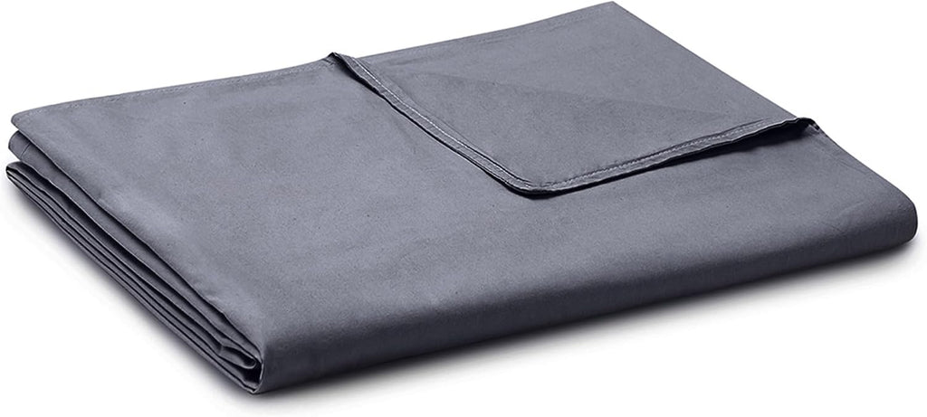 Exclusive Weighted Blanket 3.0 3-Side Zipper Duvet Cover Bundle(48x72 in, 10lbs, Dark Grey)