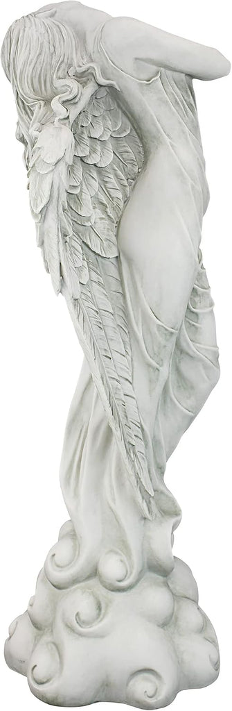 Ascending Angel Garden Statue, Medium, Antique Stone