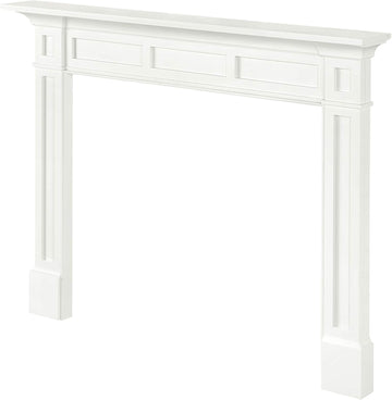 Furniture for Your Fireplace, Premium Grade A MDF Mantel Surround, Crisp White Paint, Interior Opening 48"