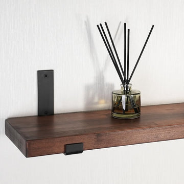 Floating Shelf for Wall Mounted Book Shelf Hanging Shelves Floating Bookshelf USA Grown Solid Hardwood, Dark Maple