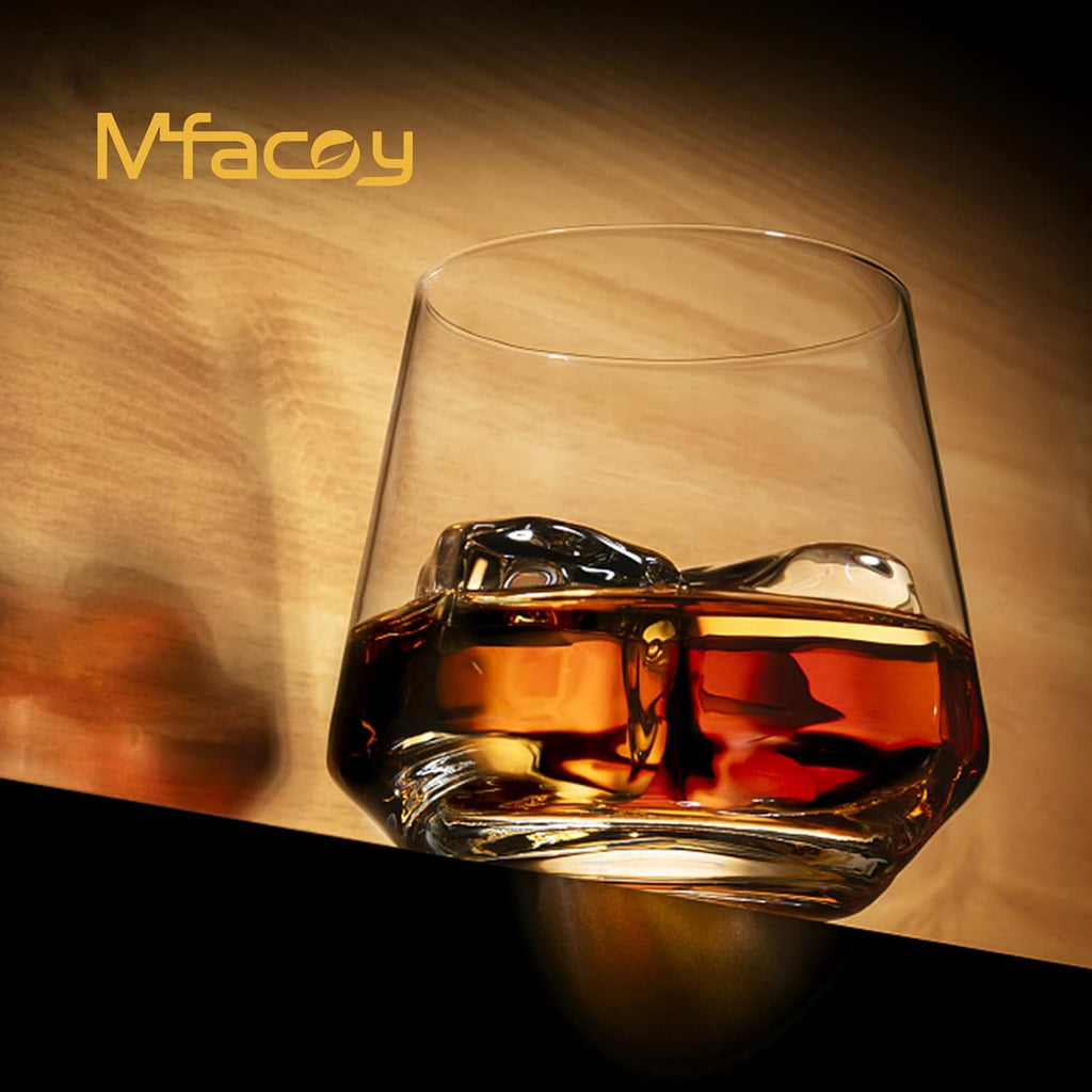 Drinking Glasses Set of 8-4 Tall Glass Cups 18 oz & 4 Short Stemless Wine Glasses 13 oz, Highball Glasses, Glassware