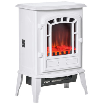 22" Electric Fireplace Stove with Door 750W / 1500W White
