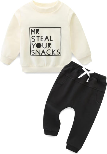 Toddler Boy Clothes Long Sleeve Sweatshirt & Pants 2Pcs Fall Winter Outfits Baby Boys' Clothing Sets