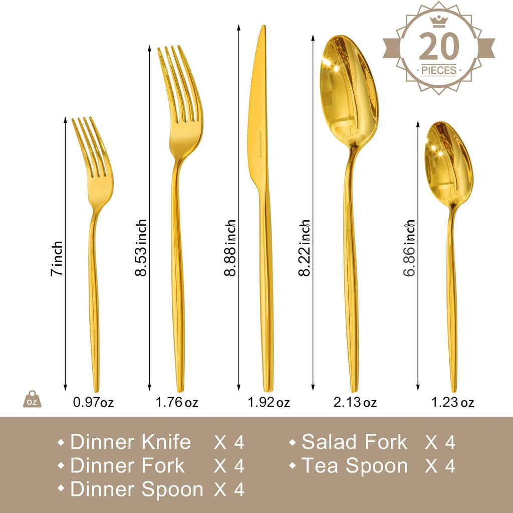 Silverware Set, Flatware Set Cutlery Set Premium 18/10 Stainless Steel