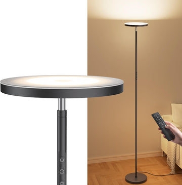 Torchiere Floor Lamps, Super Bright Floor Lamps, Dimmable 2700K-6500K LED Sky Standing Lamp