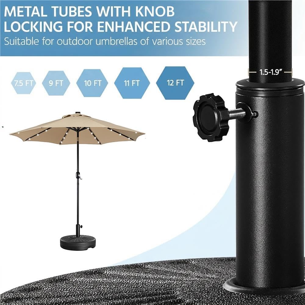 85.7lbs Capacity Fillable Round Umbrella Base