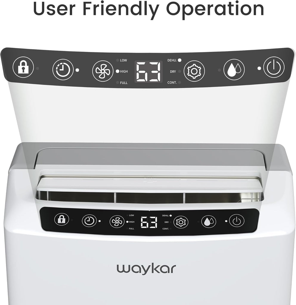 2000 Sq. Ft 34 Pints 2025 Most Efficient Energy Star Dehumidifier for Home and Basement with Auto or Manual Drainage