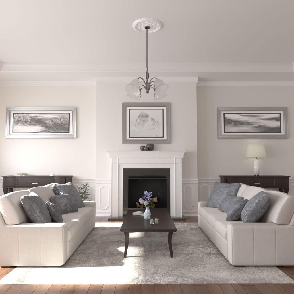 23 5/8"OD x 3 5/8"ID x 1 5/8"P Palmetto Ceiling Medallion (Fits Canopies up to 3 5/8")