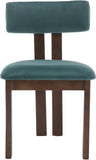 Velvet Dining Chairs Set of 4, Modern Upholstered Wood Dining Chairs for Kitchen or Dining Room, Green