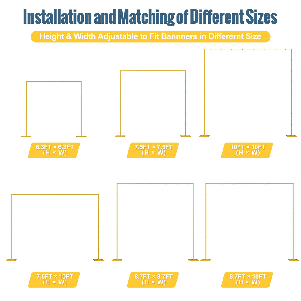 10x10FT Backdrop Stand Heavy Duty Pipe and Drape Kit Adjustable
