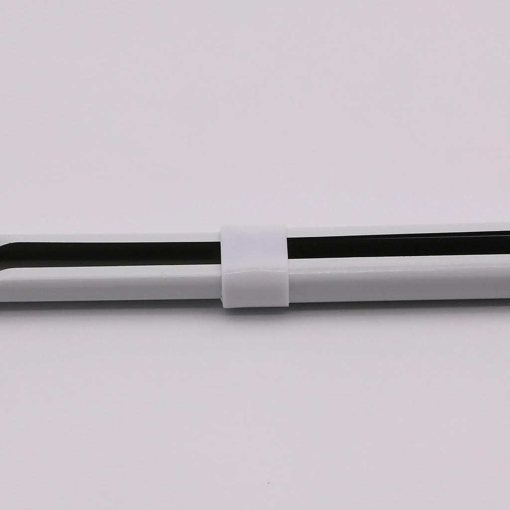 Heavy Duty Single Standard Adjustable Curtain Rod Hardware Included (White, 18"- 28")